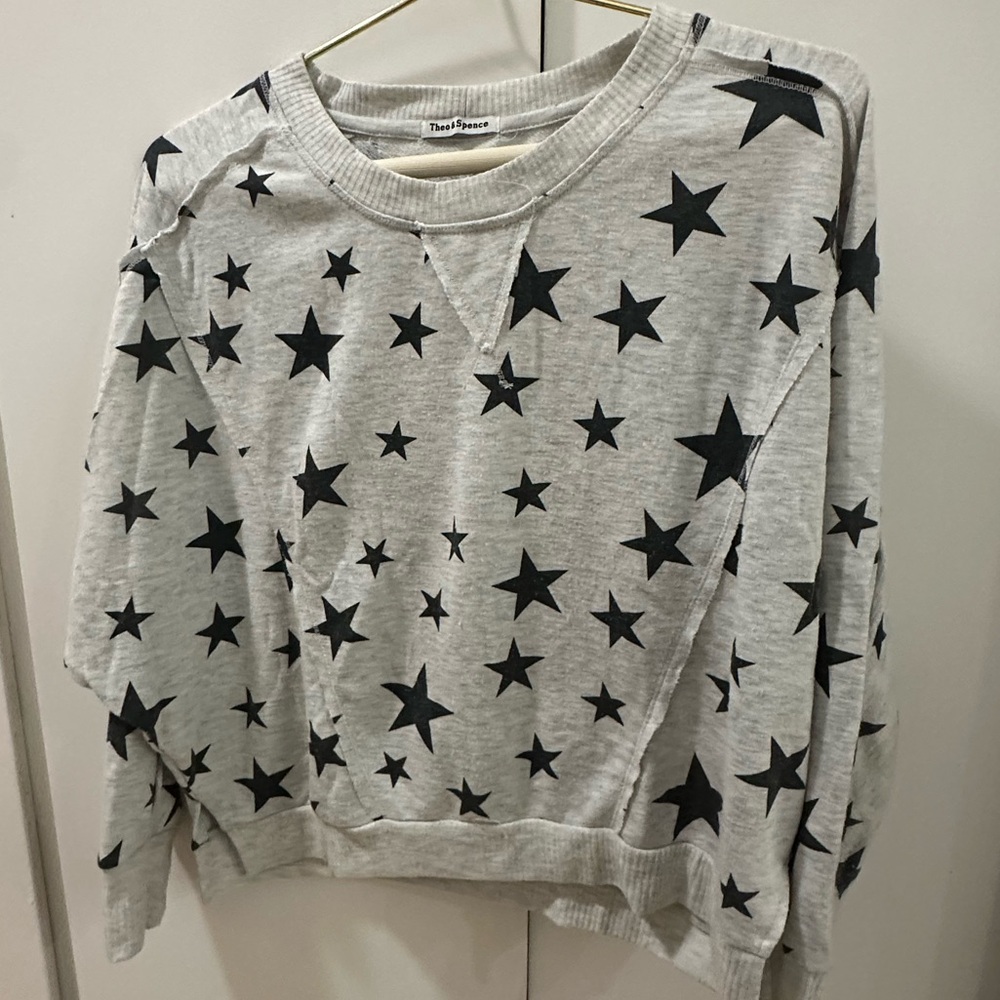 Gray Star Theo & Spence Patterned Sweatshirt - image 1